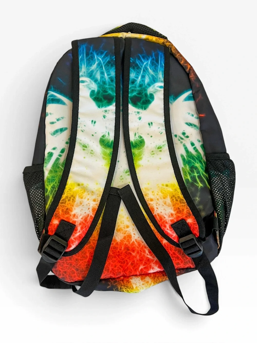 Multicolor Eagle Graphic Backpack - Vibrant Lightning Design
